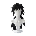 Demon Slayer  Kimetsu no Yaiba Tomioka Giyuu Black Long Cosplay Wigs