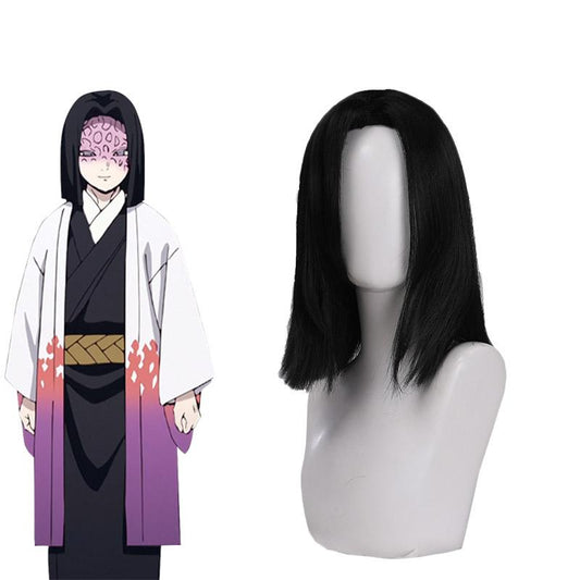 Demon Slayer Ubuyashiki Kagaya Black Cosplay Wigs