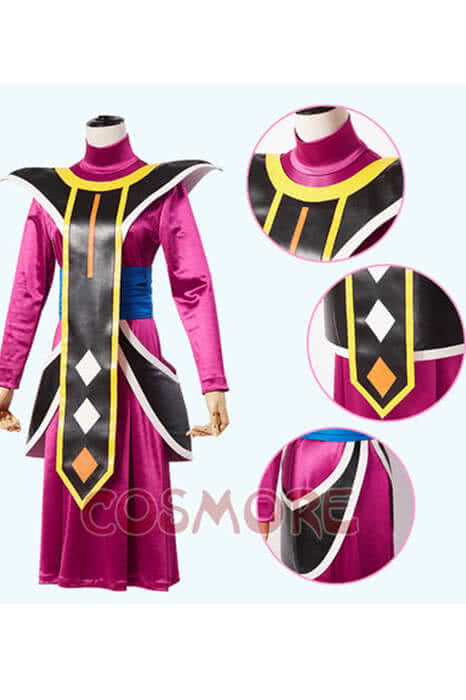 Dragon Ball Super Whis Purple Anime Cosplay Costumes