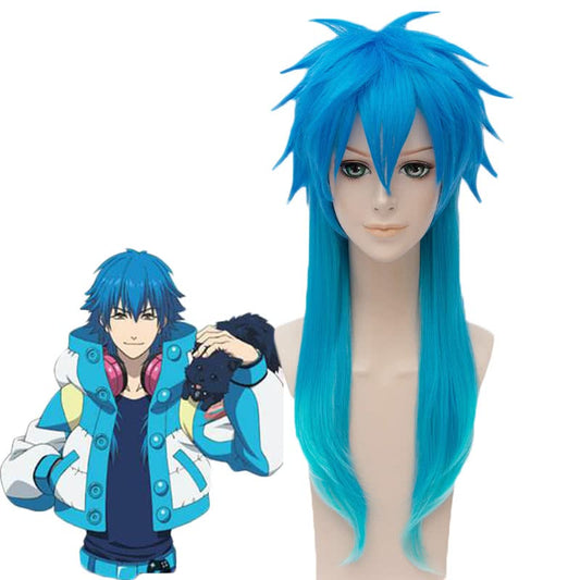 Dramatical Murder Seragaki Aoba Anime Blue Long Cosplay Wigs