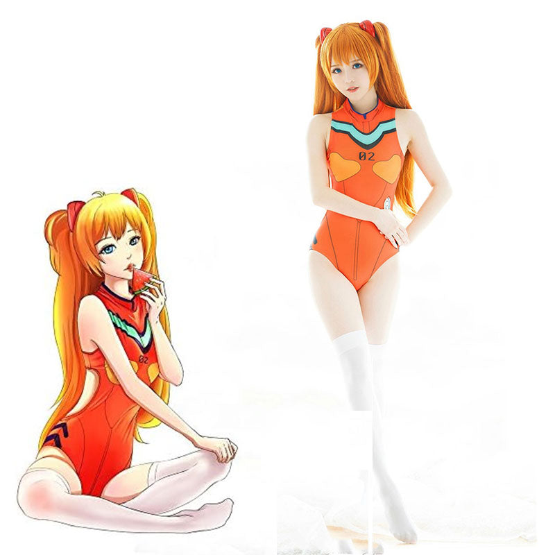 EVA Asuka Swimsuit Cosplay Costume