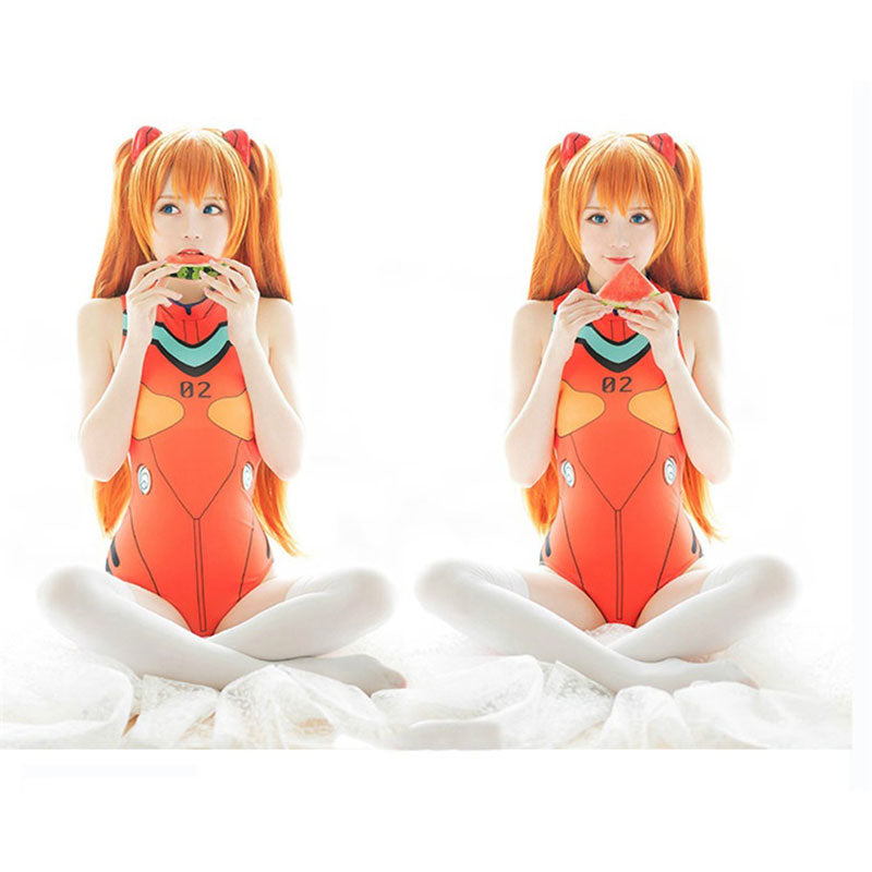 EVA Asuka Swimsuit Cosplay Costume