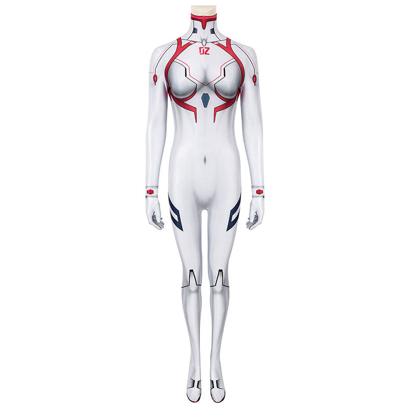 EVA Asuka White Battle Bodysuit Cosplay Costume