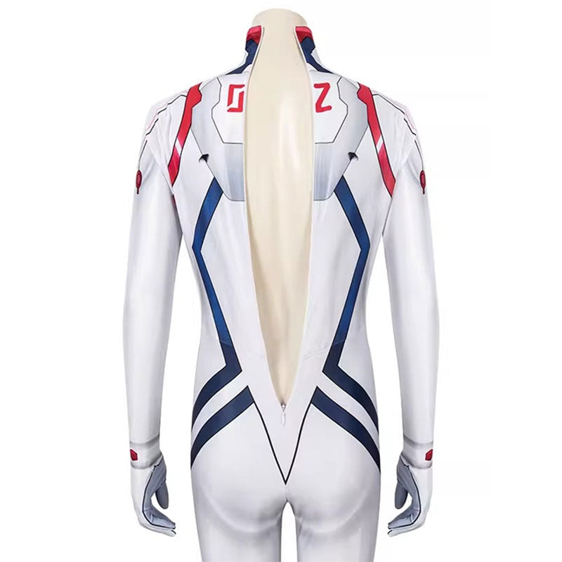 EVA Asuka White Battle Bodysuit Cosplay Costume