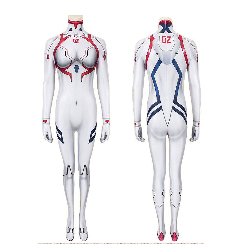 EVA Asuka White Battle Bodysuit Cosplay Costume