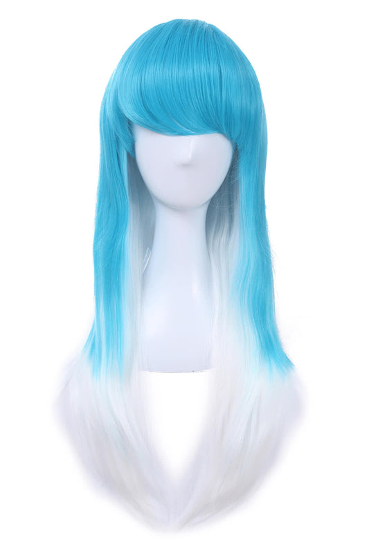 blue mixed white