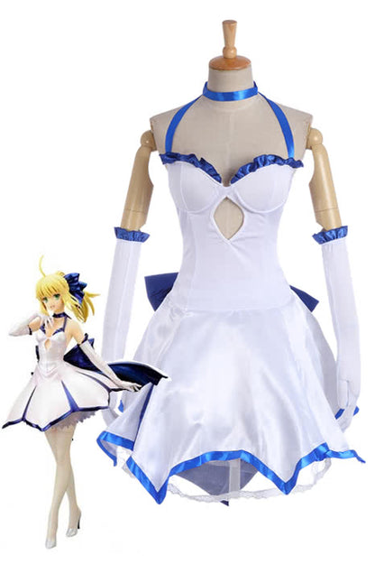 Fate/Zero Fate Stay Night Anime Saber Lily Cosplay Costumes