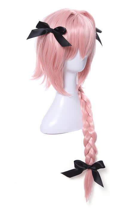 Fate Apocrypha Astolfo Pink Long Braid Cosplay Wigs 