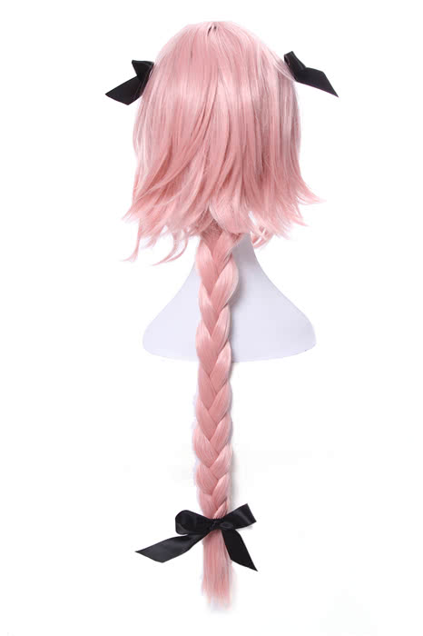 Fate Apocrypha Astolfo Pink Long Braid Cosplay Wigs 