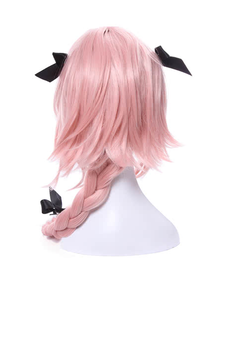 Fate Apocrypha Astolfo Pink Long Braid Cosplay Wigs 
