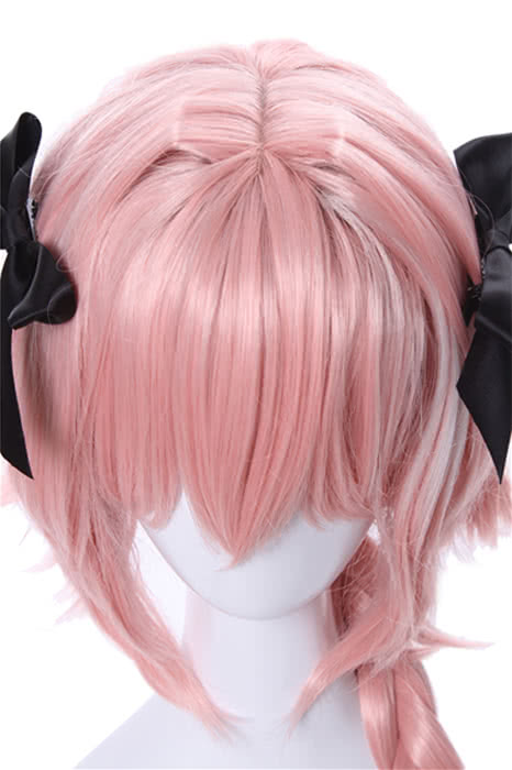 Fate Apocrypha Astolfo Pink Long Braid Cosplay Wigs 
