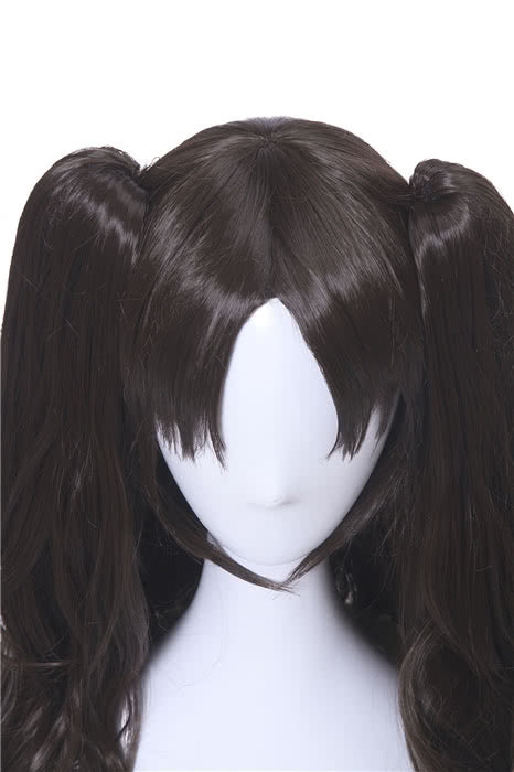 Fate Grand Order Tohsaka Rin Black Brown Long Curly Game Cosplay Wigs