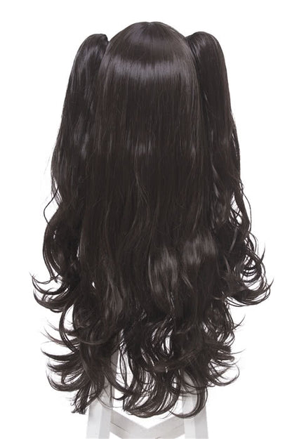 Fate Grand Order Tohsaka Rin Black Brown Long Curly Game Cosplay Wigs