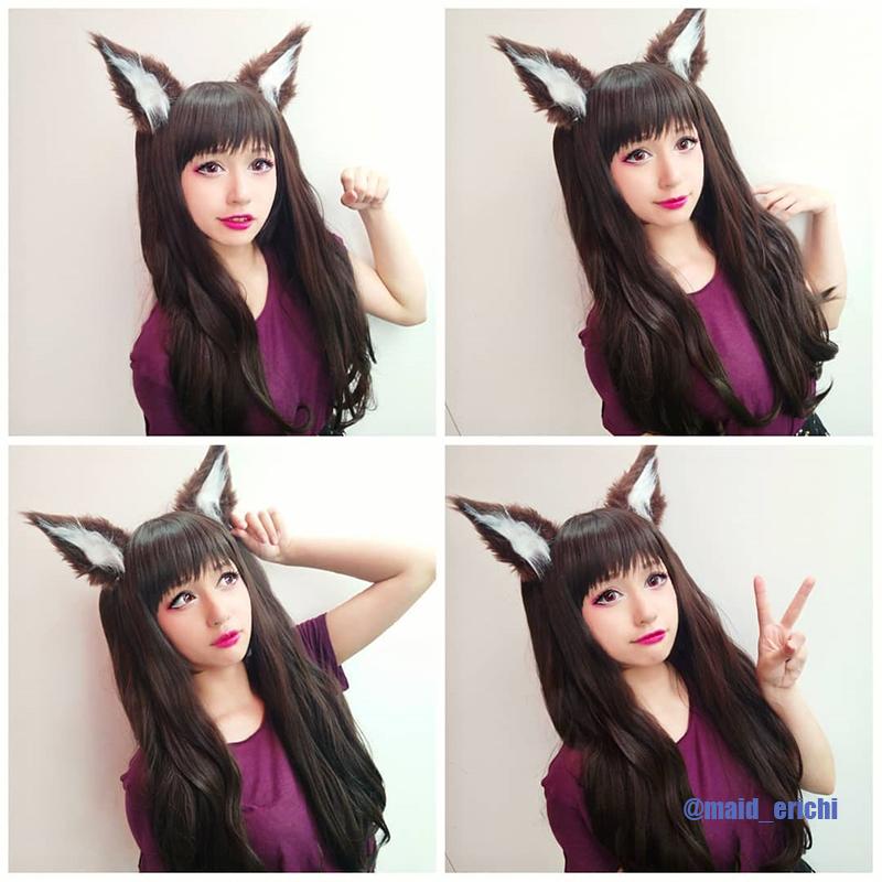 Fate Grand Order Tohsaka Rin Black Brown Long Curly Game Cosplay Wigs