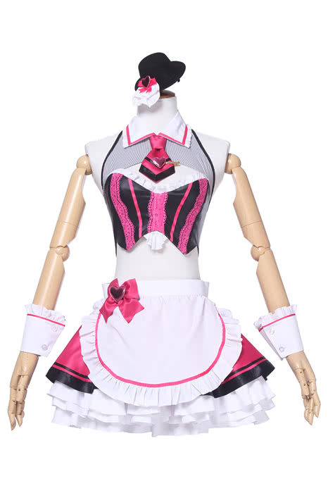 Fate Grand Order Tohsaka Rin Street Choco-Maid Game Cosplay Costumes