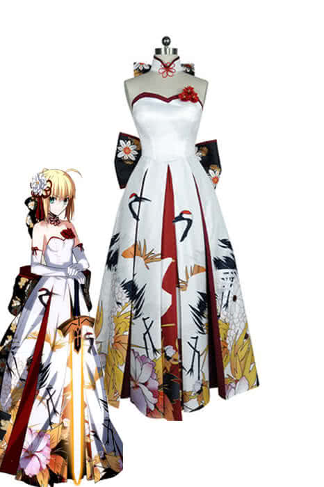 Fate/Stay Night Saber Artoria Pendragon Dress Cosplay Costumes