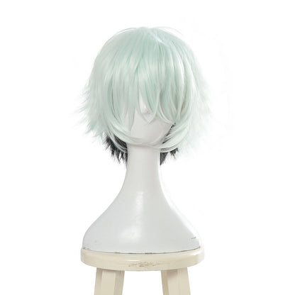 FateGrand Order Servant  Lang Lin Wang Mixed Color Short Straight Cosplay Wigs 