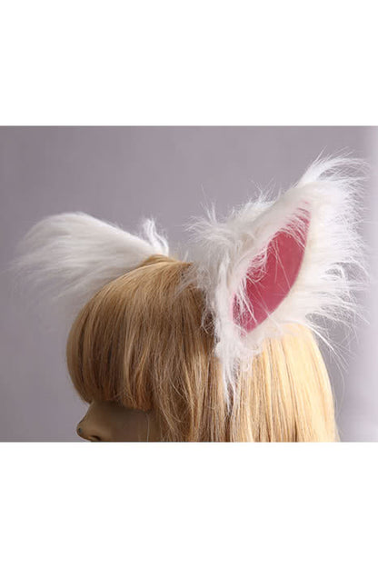 Fox Ear Animal Ear Cosplay Lovely White And Pink