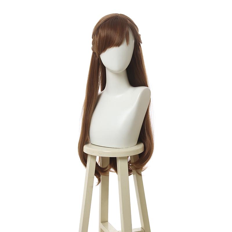 Film Anna Long Curly Brown Cosplay Wigs 