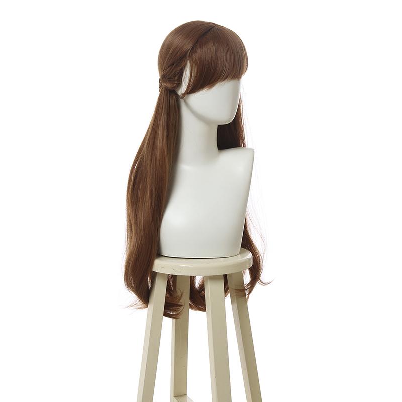 Film Anna Long Curly Brown Cosplay Wigs 