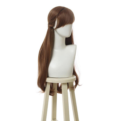 Film Anna Long Curly Brown Cosplay Wigs 