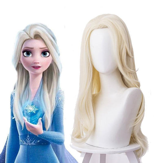 Film Elsa Blonde Long Cosplay Wigs