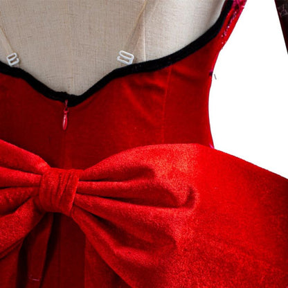 Final Fantasy VII 7 Aerith Red Dress Cosplay Costume