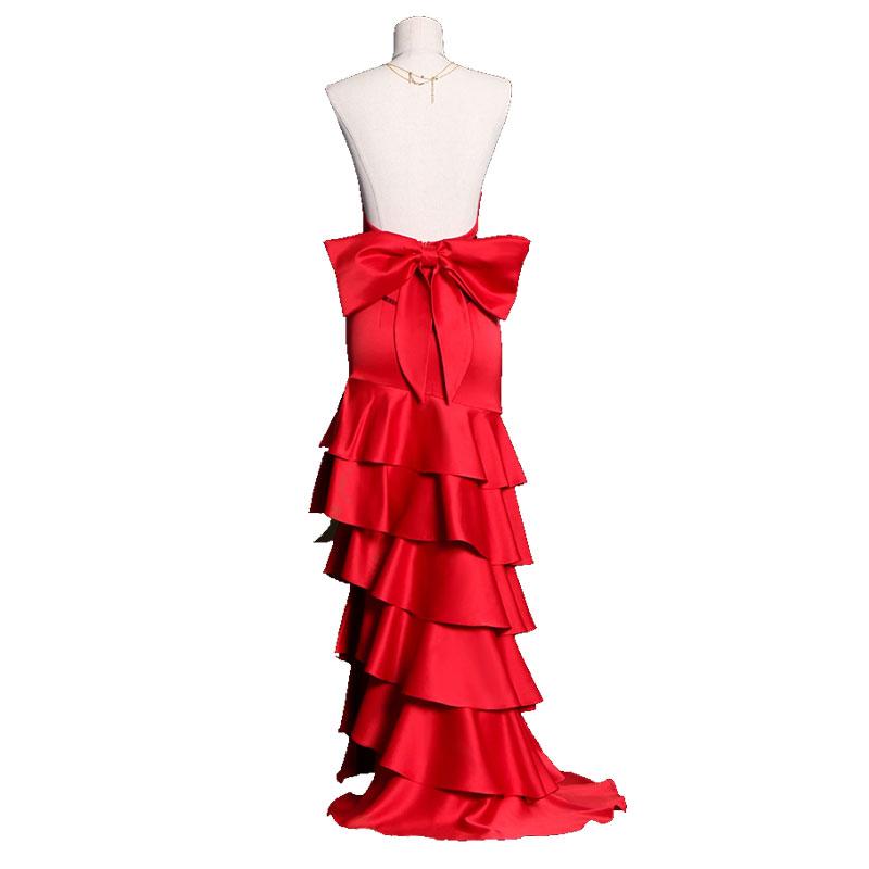 Final Fantasy VII 7 Aerith Red Dress Cosplay Costume