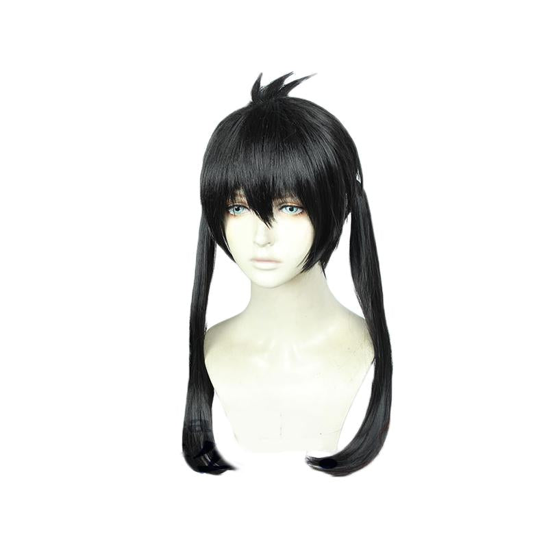 Fire Force Kotatsu Tamaki  Black Long Dual horsetail Cosplay Wigs