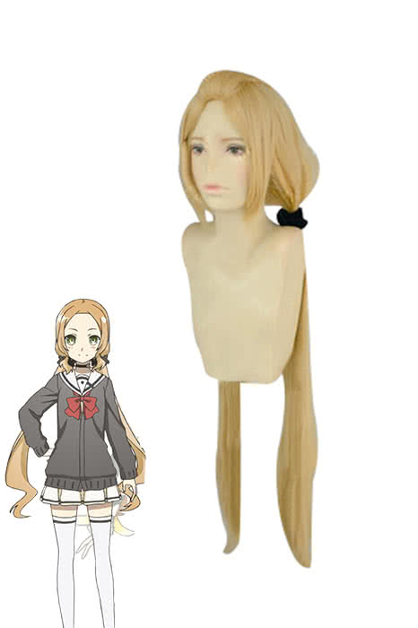 Fu Inubozaki Long Golden Cosplay  Woman Wigs