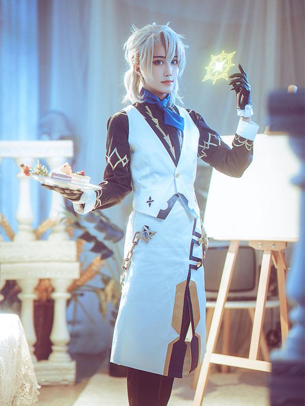 Game Genshin Impact Albedo Sweet Paradise Cosplay Costume