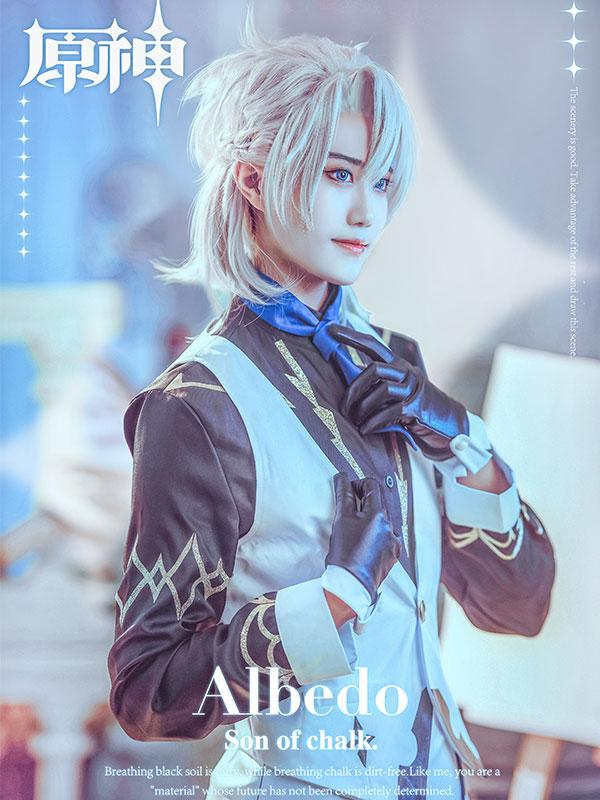Game Genshin Impact Albedo Sweet Paradise Cosplay Costume