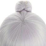 Game Genshin Impact Ayaka Gray Mixed Blue Long Ponytail Cosplay Wigs