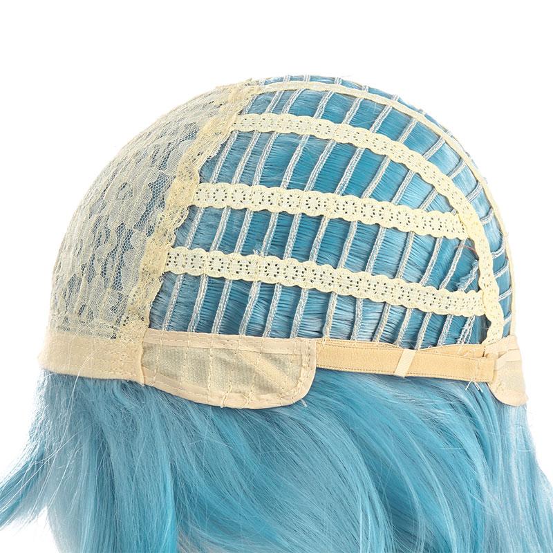 Game Genshin Impact Eula Blue Mixed White Cosplay Wigs
