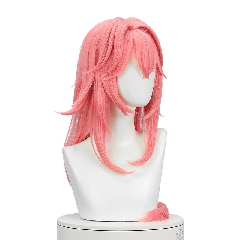 Game Genshin Impact Guuji Yae Pink Long Cosplay Wigs