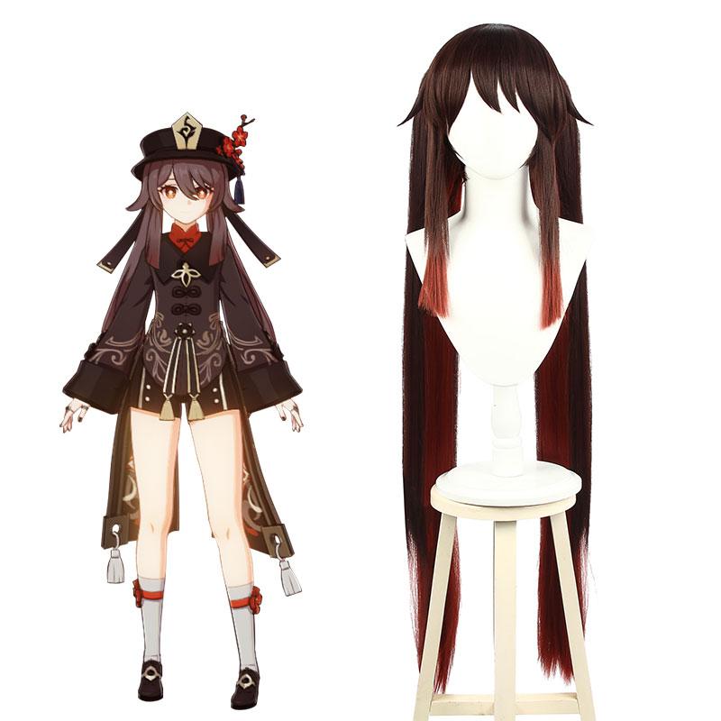 Game Genshin Impact Hu Tao Brown Gradient Cosplay