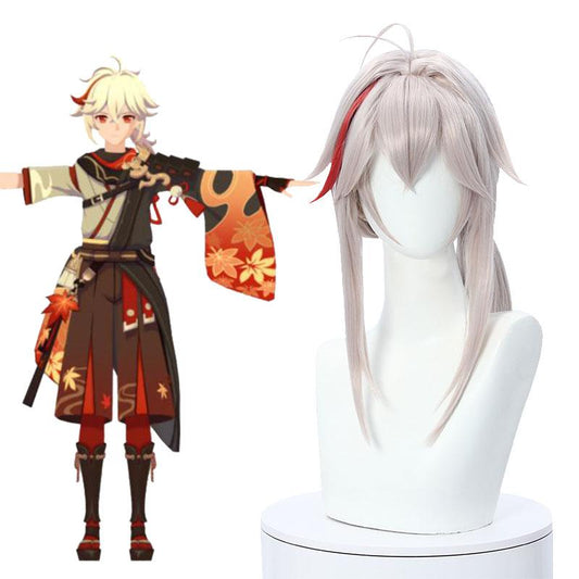 Game Genshin Impact Kazuha Pink Highlights Cosplay Wigs