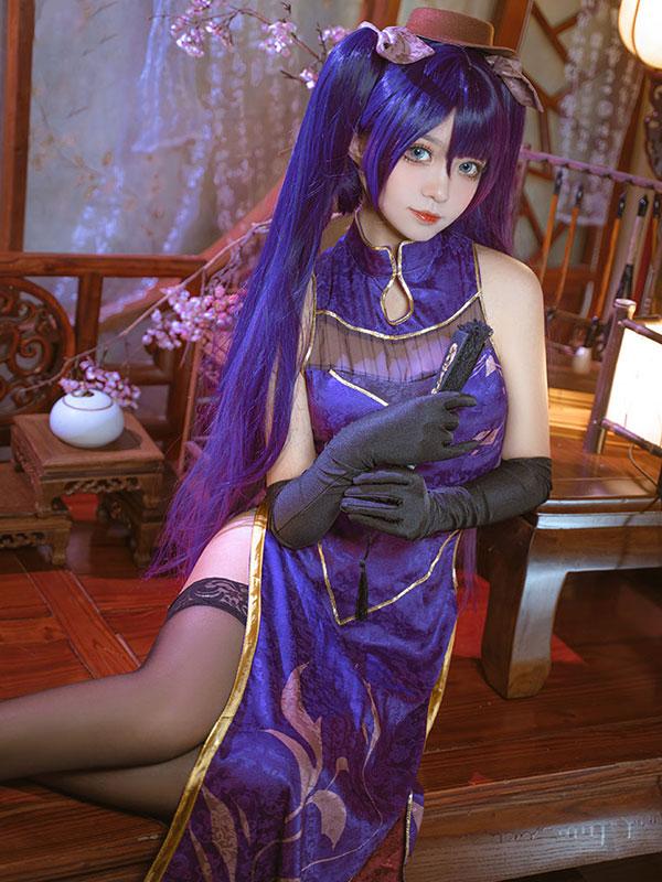 Game Genshin Impact Mona Doujin Cheongsam Cosplay Costume