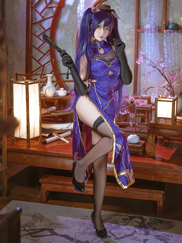 Game Genshin Impact Mona Doujin Cheongsam Cosplay Costume