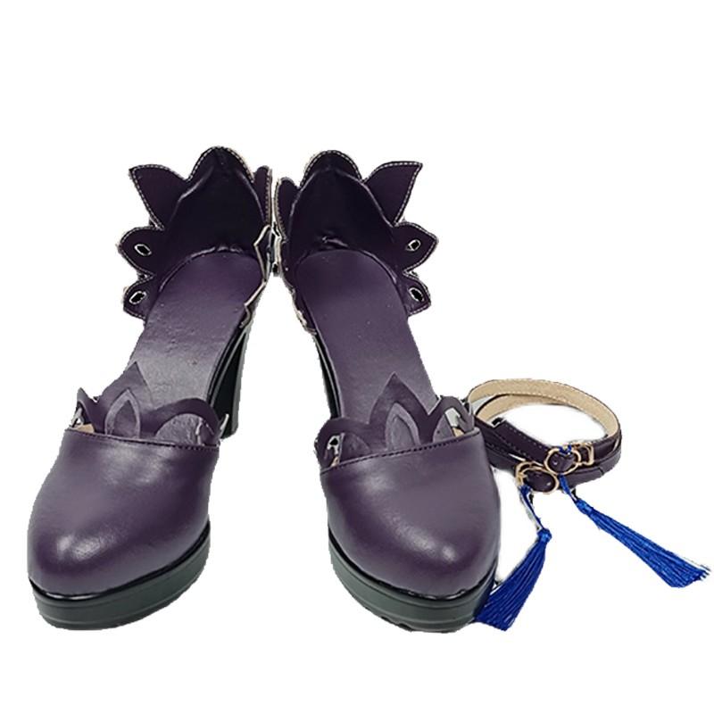 Game Genshin Impact Opulent Splendor Keqing Cosplay Shoes