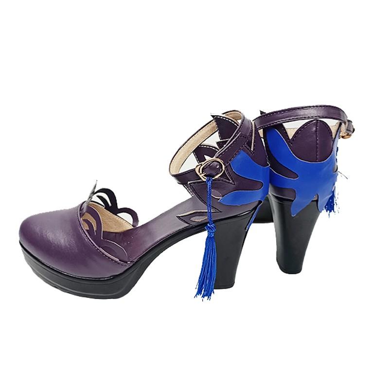 Game Genshin Impact Opulent Splendor Keqing Cosplay Shoes