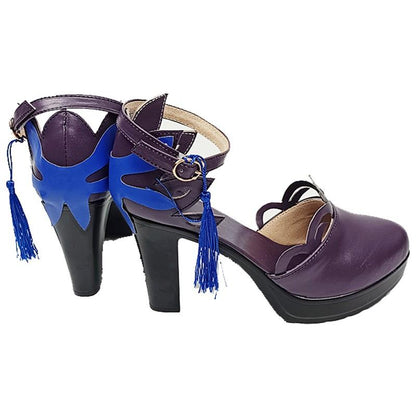 Game Genshin Impact Opulent Splendor Keqing Cosplay Shoes
