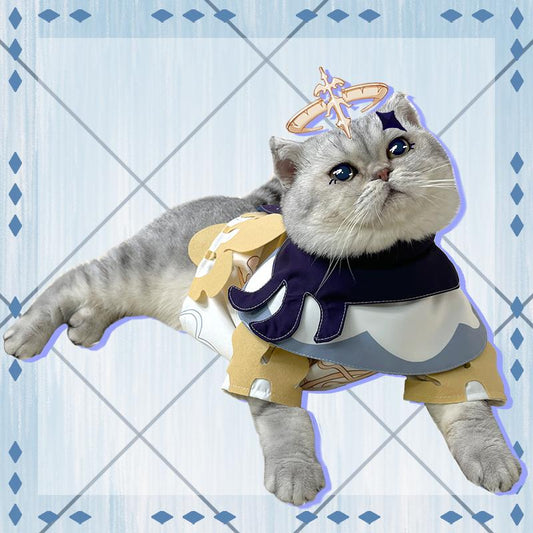 Game Genshin Impact Paimon Cat Cosplay Costume