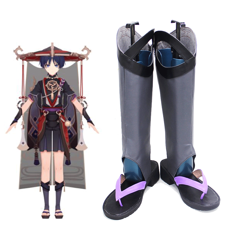 Game Genshin Impact Scaramouche Cosplay Shoes