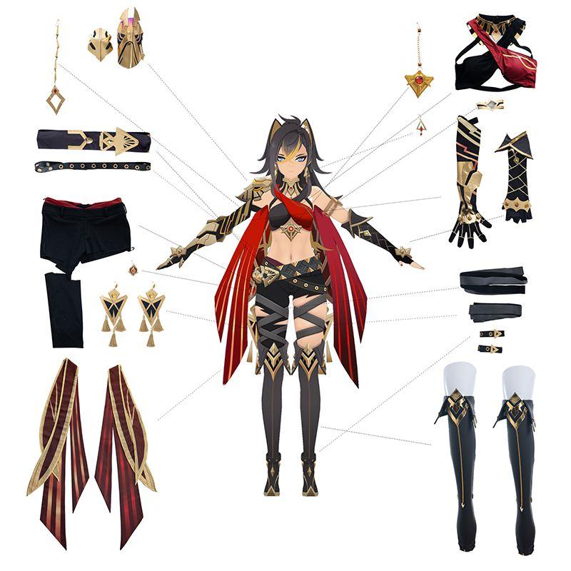 Game Genshin Impact Sumeru Dehya Cosplay Costume