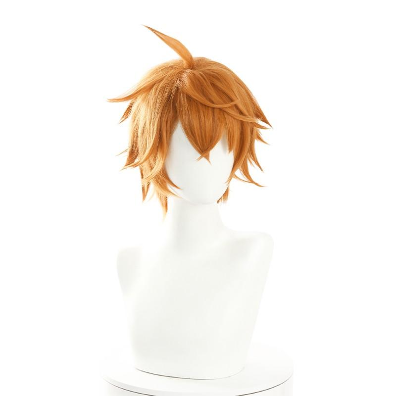 Game Genshin Impact Tartaglia Orange Short Cosplay Wigs 