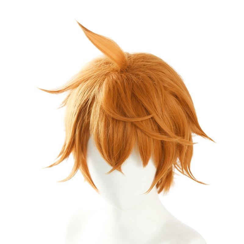 Game Genshin Impact Tartaglia Orange Short Cosplay Wigs 