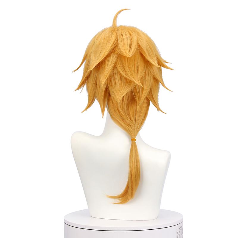 Game Genshin Impact Tohma Yellow Long Cosplay Wigs