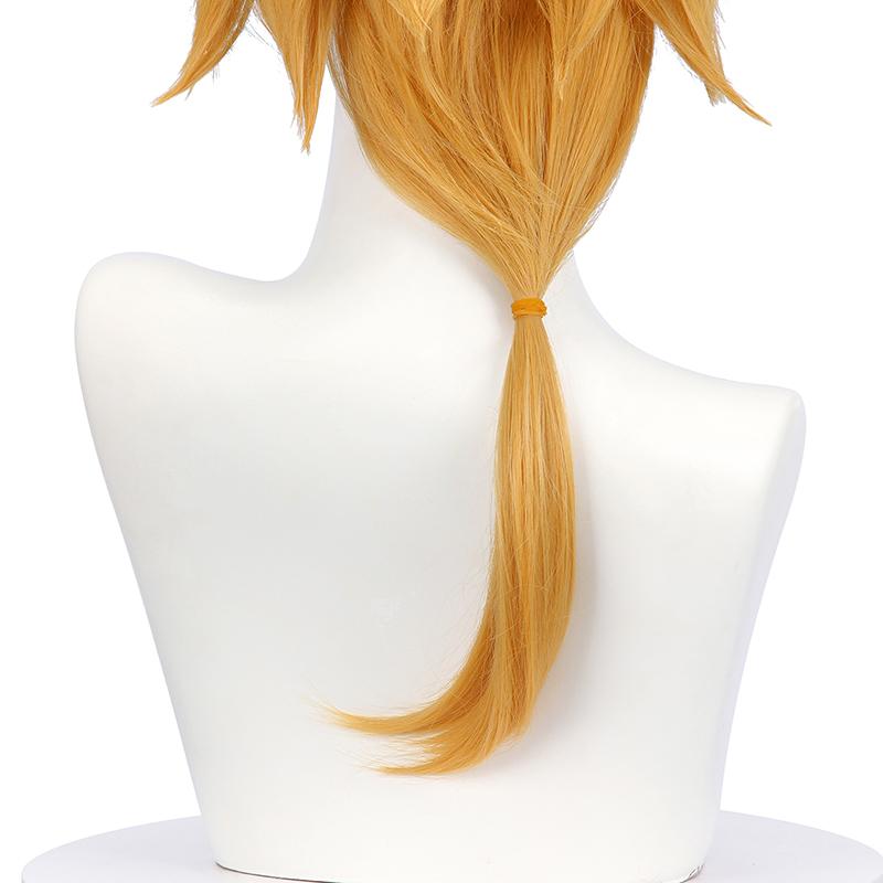Game Genshin Impact Tohma Yellow Long Cosplay Wigs