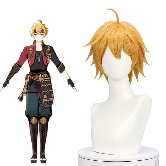 Game Genshin Impact Tohma Yellow Long Cosplay Wigs
